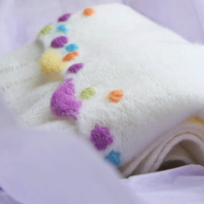 Pure cashmere bubble baby blanket