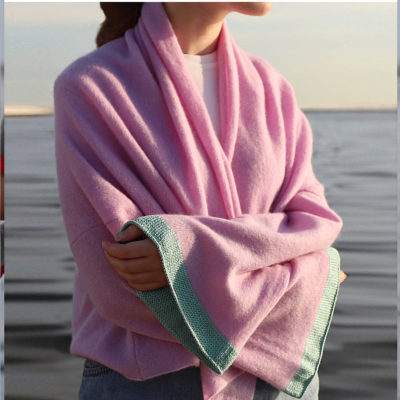 cashmere kimono with silk band